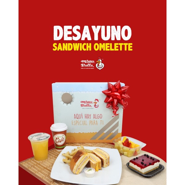 Desayuno Sorpresa Sandwich Omelette